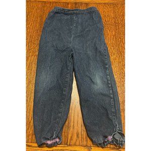 Girls 4T toddler jeans with purple trim